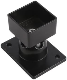 1 5/8" x 1 5/8" Adjustable Swivel Ball Bracket Aluminum Fence - Residential Rail Mounts | Black | Pack of 4