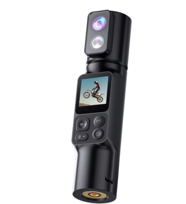 Cubonic 6K Ultra HD 50MP Enabled Night Vision Dual Lens EIS Stabilization Pocket Camcorder, 350° Rotatable WiFi App Controlled Pocket Camera for Outdoor, Riding, Diving, Shooting-image-31