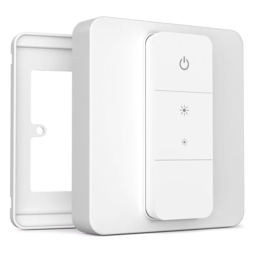 IYOKI® Standard Schalterabdeckung für Philips Hue Dimmer V2, kompatibel mit Hue Schalterabdeckung, Fernlichtschalterplattenadapter, 1-Gang (2-Pack)