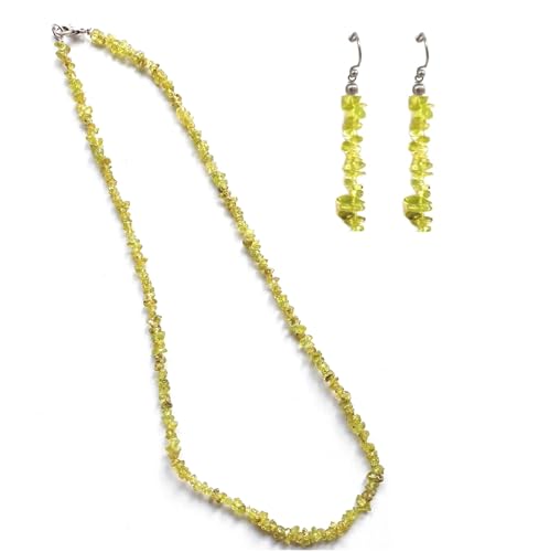 Juego de joyas de peridoto de plata de ley, el conjunto ideal para regalar en ocasiones especiales