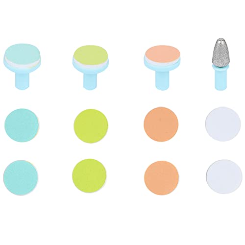 Image of Fansidi Electric Baby Nail File Replacement Pads- Electric Baby Nail Trimmer Clipper Sandpaper Pads (Blue)