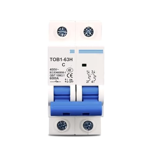 Disjoncteur AC 2P 16A 400V type C pour la protection des circuits électriques de maison
