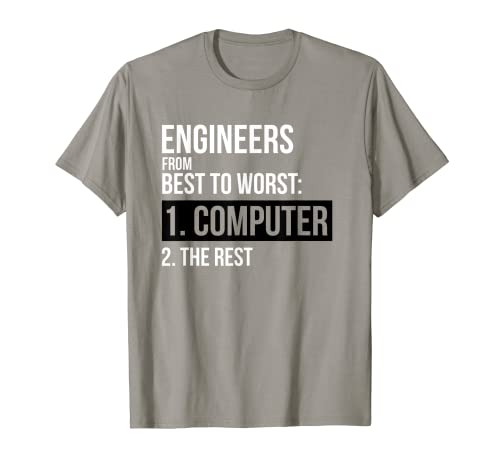 Engineers From Best To Worst - Camiseta de ingeniería informática Camiseta