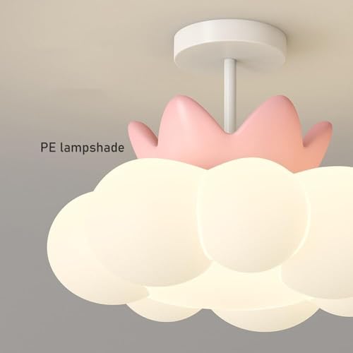 Lustre rose à intensité variable plafonnier nuage blanc moderne - 4