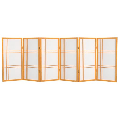 3 ft. Short Double Cross Shoji Screen - Honey -