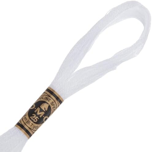 Hobby Lobby DMC Cotton Embroidery Floss (Set of 12) (5200 Snow White)