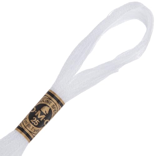 Image of Hobby Lobby DMC Cotton Embroidery Floss - 5200 Snow White, Set of 12