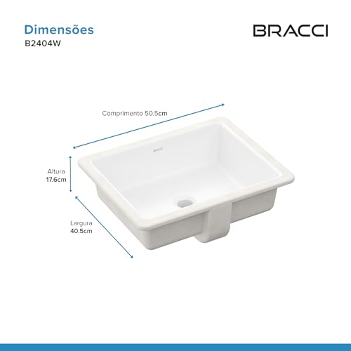 BRACCI Cuba de Banheiro Ventti de Embutir 50cm