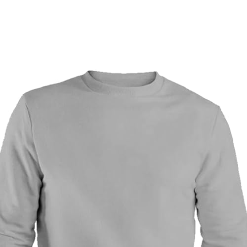 Moletom com Gola Careca para Dias Descontraídos e Versatilidade (M, Cinza)