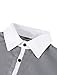 uxcell Men's Slim Fit Point Collar Contrast Trim Long Sleeves Button Down Dress Shirt Light Gray M US 38
