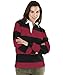 Charles River Apparel Unisex Rugby Shirt, Mens and Womens Cotton Jersey with Classic Stripe Design, Black/Red, X-Large