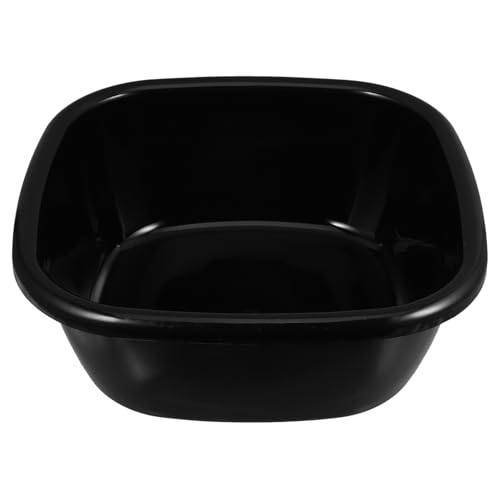 TOYANDONA Lavabo de Plástico Negro Mediano para Champú Nocturno Palangana Multifuncional para Lavado de Ropa y Cara Lavabo Portátil Resistente Adecuado para Uso Doméstico y Hospitalario