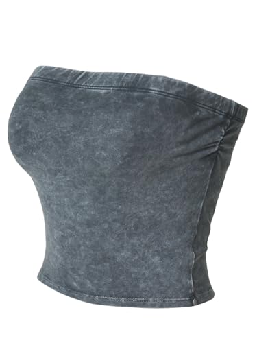 Image of MixMatchy Women's 3 Pack Tube Top Built-in Bra Strapless Ruched Bandeau