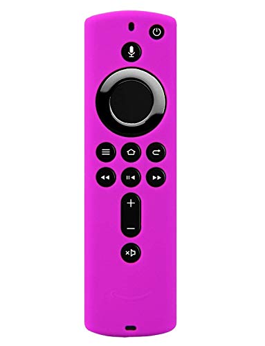 Ducomi Coque de protection pour télécommande Fire TV Stick 4 K/Fire TV (3e génération) compatible avec télécommande Alexa de deuxième génération u0096 Coque de protection en silicone (Purple)