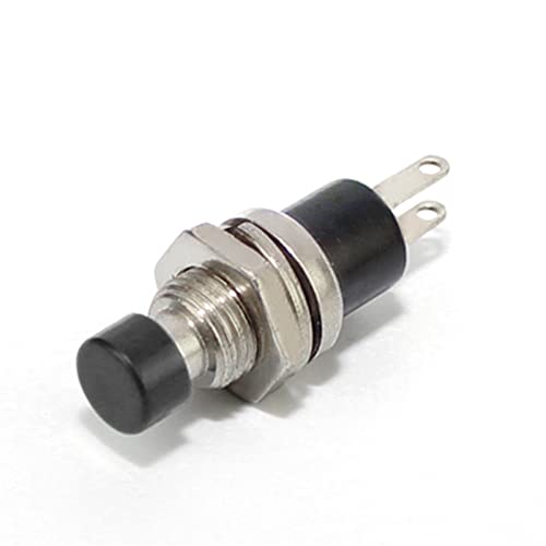 Interrupteur bouton-poussoir momentané 7mm 1A normalement ouvert noir