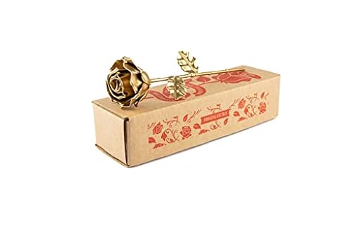 Forging Art Bcn® Rosa Eterna de Hierro Forjada a Mano - Regalo Día de la Madre, Sant Jordi, San Valentín, Bodas de Hierro (6 Aniversario) (Oro) | Ya disponible en tu tienda friki favorita! En mundofriki.es!