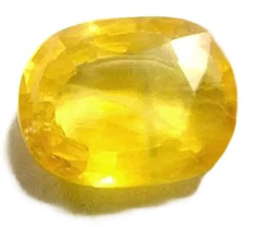 Saphir jaune Pukhraj naturel AA++ d'exception certifié par le laboratoire GGTL