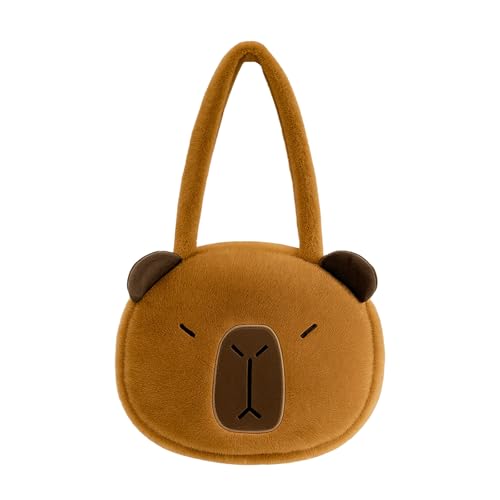 Capybara Purse Plush Cute Capybara Shoulder Bag Kawaii Adorable Capibara Bag Animal Fluffy Purse Christmas Gift