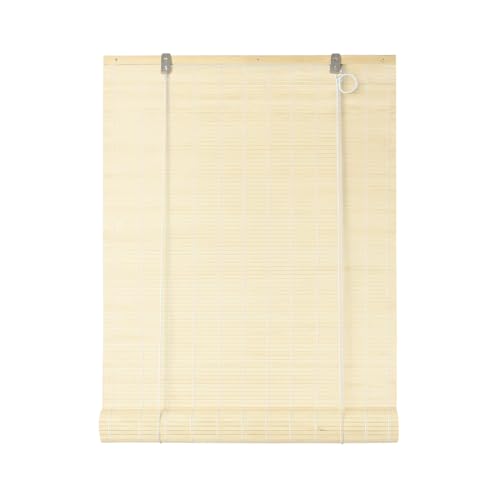 Acomoda Textil – Persiana Enrollable de Bambú Natural para Puertas y Ventanas Decorativa. Estor Ajustable Ocultación para Exterior e Interior Protector de Fácil Instalación (60X140 cm)