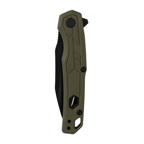 Image of Kershaw Appa Folding Tactical Pocket Knife, Assisted Opening, 2.75 inch Blade and Olive Handle, Small, Lightweight Every Day Carry
