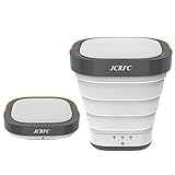 Mini Waschmaschine Klein Tragbare Faltbare Camping Waschmaschine (Gefaltete HöHe:10cm) Elektrische Kleine Turbo Reisewaschmaschine FüR Single Apartments(Grau)