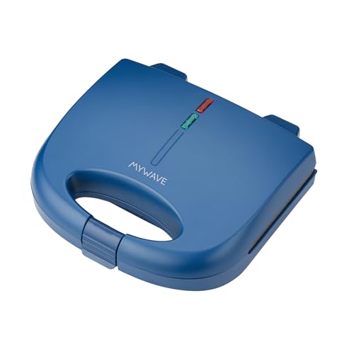 My Wave - Sandwichera - Potencia de 750W - Para Todo Tipo de Alimentos - Apertura de 90º - Parrilla Eléctrica con Placas Antiadherentes - Medidas: 22,5 x 14 cm