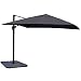 Produktbild Mendler Gastronomie-Ampelschirm HWC-A96, 3x3m (Ø4,24m) Polyester Alu/Stahl 23kg mit Ständer drehbar - anthrazit