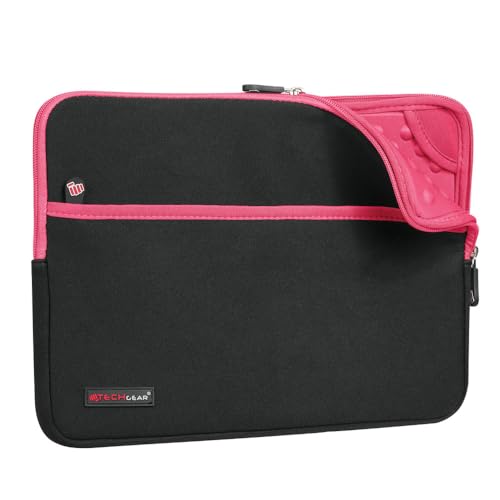 TECHGEAR Étui, Housse, Sacoche de Protection Zippée en Néoprène avec Intérieur Anti-Choc à Bulles Compatible pour iPad Pro 12.9, Samsung Pro 12.2, Book...