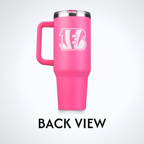 Image of The Memory Company Officially Licensed NFL - Cincinnati Bengals 40oz Pink Game Day Tumbler with Team Logo