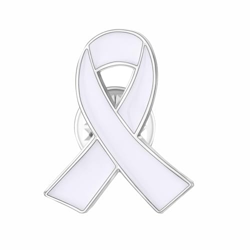 Image of Awareness Enamel Lapel Pin - Nickel and Gold Plated Ribbon Pin - Prevention and Awareness Ribbon - Jewelry Brooch Pin with Secure Clutch Back