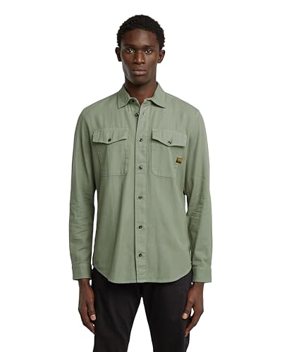 G STAR Camisa Marine Slim para Hombre, Verde (lt orphus GD D24963 D454 B565), XXL