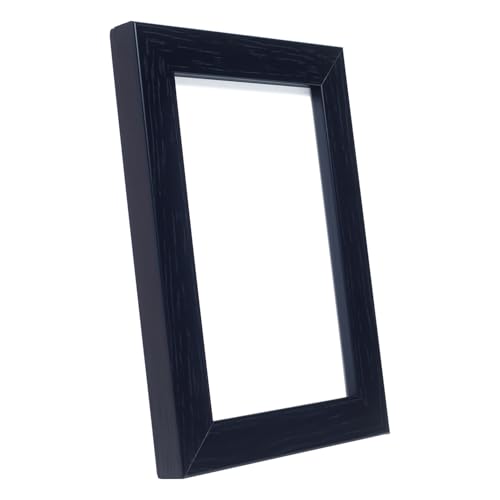 Image of GOLDEN PEACOCK Photo Frame PVC Body with MDF Back | Wall Hanging & Desk Display | Picture Frame for Gifts and Home Decor (Black-4x6, Set Of 2)