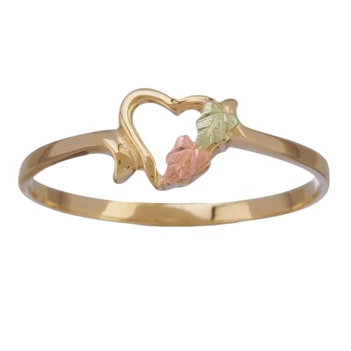 Petite Open Heart Ring in 10k Yellow Gold, 12k Rose Gold & Green Gold – Handcrafted for Women – Elegant Gift for Anniversary, Birthday, or Engagement3