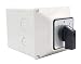 Produktbild Heschen Universal Drehnocken Wahlschalter SZW26-63/D303.3D, 660V 63A, ON-OFF-ON 3 Positionen, 3 Phasen 12 Terminals, mit Master Switch Außenbox