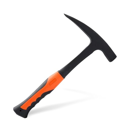 Marteau géologique pointu, marteau de brique, outil d'exploration minérale géologique (29,5 cm)