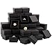 Fasmov 48 Pack Jewelry Ring Gift Box with Foam Insert, Ring Earring Kraft Box for Jewelry Set, Black