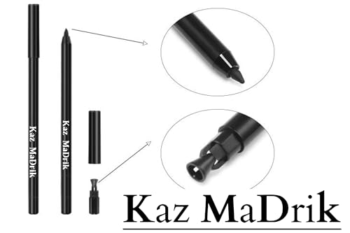 Kaz MaDrik Waterproof Eyeliner Pencil Gel with built-in Sharpener