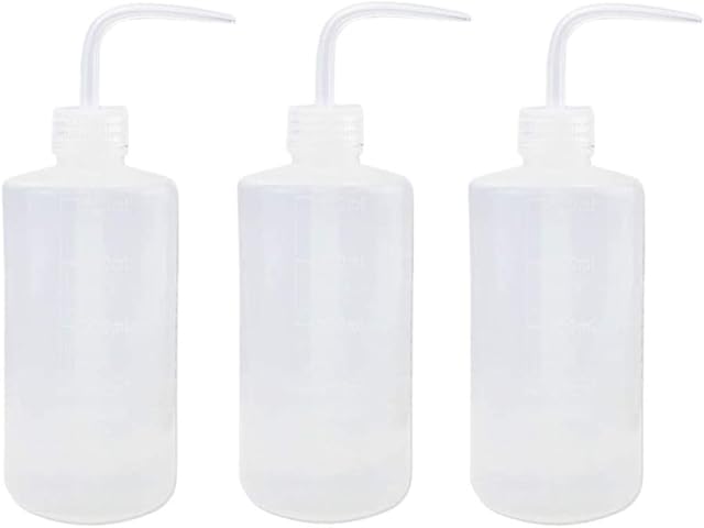 Bottle,Plant Flower Watering Squeeze Bottle,3 Pack Safety Wash Bottle with Narrow Mouth,500ml Plastic Economy Natural Squeeze Condiment Water Bottle Caps for Plant