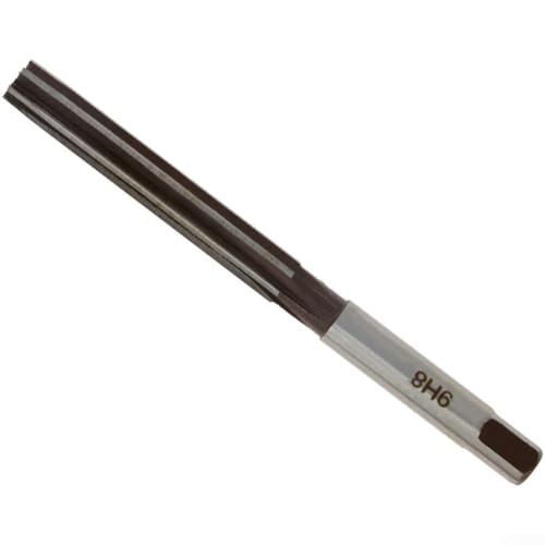 Escariador de mano, broca escariadora de mandril H8, 6 flautas rectas, herramienta de fresado de vástago para acabado de agujeros (9 mm H8)