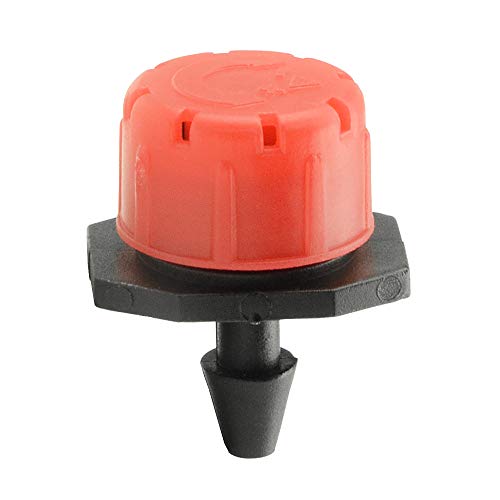 Xingyheng 100Pcs 8 Holes Button Drop Adjustable Flow Dripper With 40Pcs Tee Connector Spray Dripped Integral Emitter Nozzle Sprinkler Irrigation System For Flower Garden #TOP2