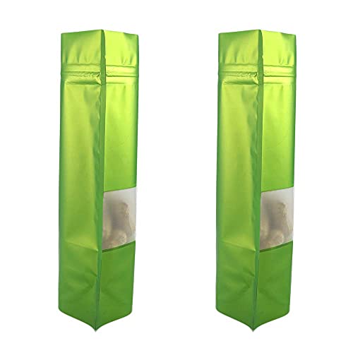 Image of DEERA Green Ziplock Stand Up Pouch 100x170mm Pack of 100