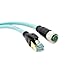 BOUUNCIY M12 4 Pin D Code Female to RJ45 Industrial Ethernet Cable, M12 to RJ45 Male High Flex Cable Shielded Field Wireable Cable Assembly for Automation Systems Interconnect (9.84ft/3Meter)