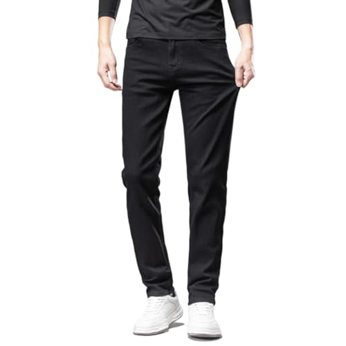 Vintage Cotton Stretch Straight Leg Jeans Men's Pants Spring and Autumn Office Jeans