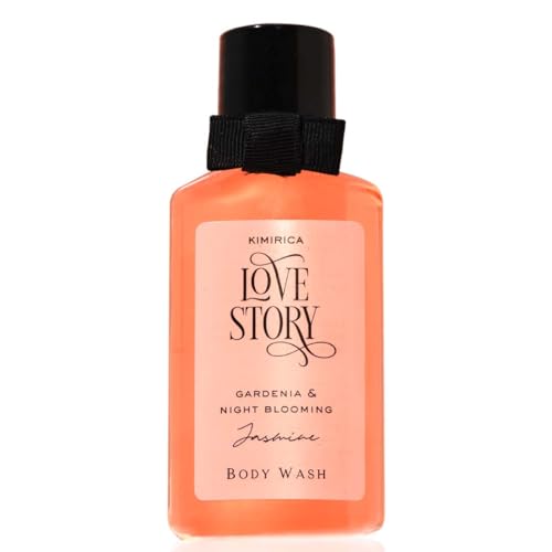 Kimirica Love Story Body wash Gentle Exfoliating Shower Gel 50ml | Deep Cleanses Skin | 100% Vegan and Paraben Free (Night Blooming Jasmine & Bergamot).
