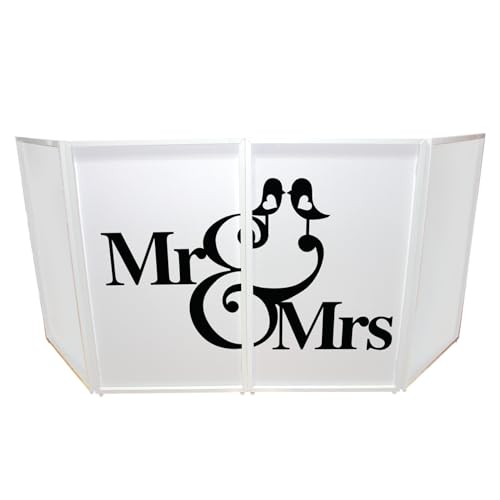 ProX XF-SMRMRS20X2 2) Mr and Mrs Facade Enhancement Scrims Black Script on White