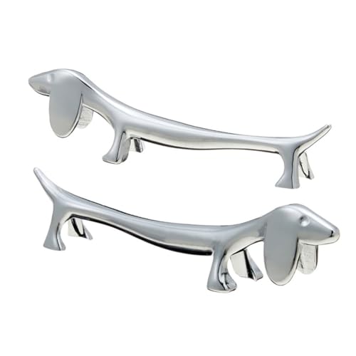 Aakluk Juego de 6 estantes para palillos en diseño de perro | Cuchara de acero inoxidable para tenedor y cubiertos, soporte para cubiertos, para comedor, barbacoa, cocina, restaurante