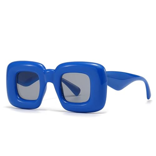 Lunettes de soleil de créateur bleu azur avec finitions soignées pour l'été