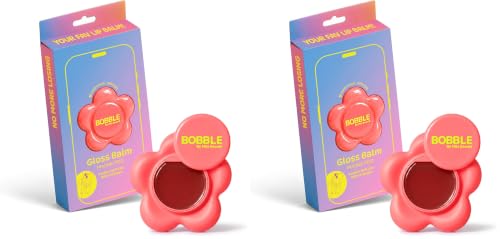 Image of Mila Beaute Bobble Gloss Balm Phone Pod | Cushion Soft Lips with 6-Peptide Complex & Collagen | Natural Tinted Glossy Finish | Non-Sticky & Lightweight | Hydrating & Nourishing I For Dry & Chapped Lips I Lip Balm-Watermelon Bite, 20gm