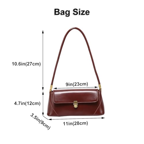 Image of Small Shoulder Bags for Women, Vintage Satchel Bags for Women Retro Classic Hobo Tote Handbag Mini Clutch Purses