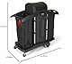 Rubbermaid Commercial Products Executive Series High Security Housekeeping Cart - Black